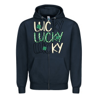 Navy lucky Zipper Hoodie - MaliasSmallBusiness