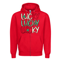 Red lucky Zipper Hoodie - MaliasSmallBusiness