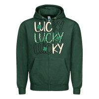 Sports Green lucky Zipper Hoodie - MaliasSmallBusiness