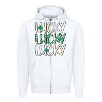 White lucky Zipper Hoodie - MaliasSmallBusiness