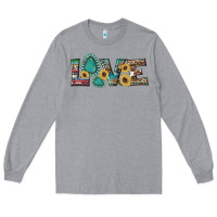 Heather Grey western gemstone sunflowers serape leopard turquoise love Long Sleeve Tee - Artiststas