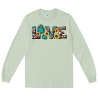 Matcha western gemstone sunflowers serape leopard turquoise love Long Sleeve Tee - Artiststas