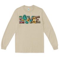 Mushroom western gemstone sunflowers serape leopard turquoise love Long Sleeve Tee - Artiststas
