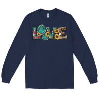 Navy western gemstone sunflowers serape leopard turquoise love Long Sleeve Tee - Artiststas