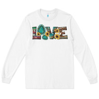 White western gemstone sunflowers serape leopard turquoise love Long Sleeve Tee - Artiststas