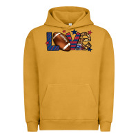 Pigment Peanut Butter Love Football team color red blue 4th of july Urban Hoodie - HowdyJamesFarm