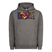 Pigment Tornado Love Football team color red blue 4th of july Urban Hoodie - HowdyJamesFarm