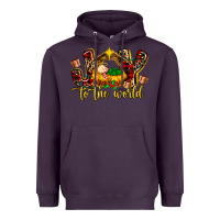Plum Baby Jesus Joy To The World Heavyweight Hoodie - MaliasSmallBusiness