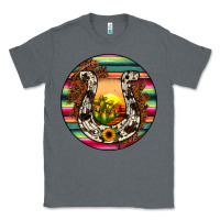 Charcoal Heather horseshoe circle Classic Tee - JahusDesignShop