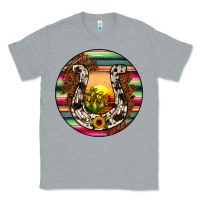 Heather Grey horseshoe circle Classic Tee - JahusDesignShop