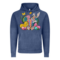 Vintage Denim Easter Heart Easter Day Vintage Hoodie - Neo Western