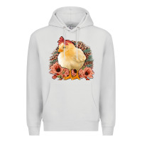Dove Grey Chick with Flowers Leopard Background Premium Hoodie - Bettercallsaul