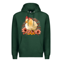 Sports Green Chick with Flowers Leopard Background Premium Hoodie - Bettercallsaul