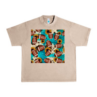 French Oak football turquoise cowhide sunflower seamless pattern Urban Heavy Tee - JahusDesignShop