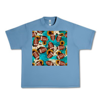 Pebble Blue football turquoise cowhide sunflower seamless pattern Urban Heavy Tee - JahusDesignShop