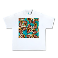 White football turquoise cowhide sunflower seamless pattern Urban Heavy Tee - JahusDesignShop