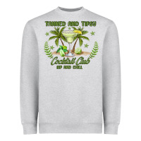 Heather Grey tanned and tipsy cocktail club sip and chill Heavyweight Sweatshirt - JahusDesignShop