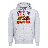Heather Grey stadium social club football Zipper Hoodie - MaliasSmallBusiness
