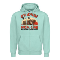 Seafoam stadium social club football Zipper Hoodie - MaliasSmallBusiness