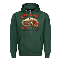 Sports Green stadium social club football Zipper Hoodie - MaliasSmallBusiness