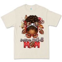 Bone american football mom red and silver afro messy bu Premium Tee - texasbilliewilder