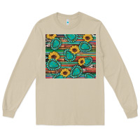 Mushroom western gemstone sunflowers serape cowhide glitter wooden Long Sleeve Tee - Artiststas