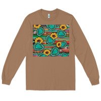 Toasted Coconut western gemstone sunflowers serape cowhide glitter wooden Long Sleeve Tee - Artiststas