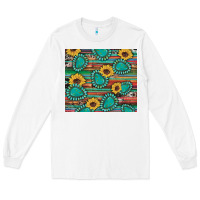 White western gemstone sunflowers serape cowhide glitter wooden Long Sleeve Tee - Artiststas