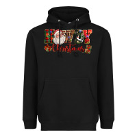 Black Howdy Christmas Santa Heavyweight Hoodie - NancyCooperArtShop