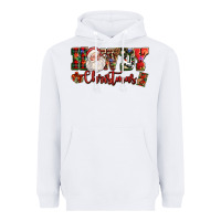 White Howdy Christmas Santa Heavyweight Hoodie - NancyCooperArtShop