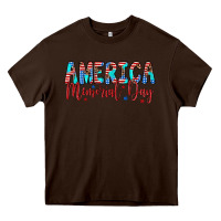 Chocolate Brown america memorial day Heavy Core Tee - Artiststas