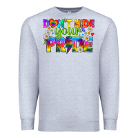 Heather Grey LGBTQ+ Don't Hide Your Pride Premium Sweatshirt - BundleAndBundleShop