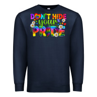 Navy LGBTQ+ Don't Hide Your Pride Premium Sweatshirt - BundleAndBundleShop
