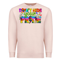 Pale Pink LGBTQ+ Don't Hide Your Pride Premium Sweatshirt - BundleAndBundleShop