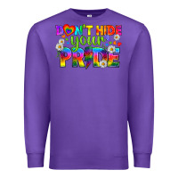Purple LGBTQ+ Don't Hide Your Pride Premium Sweatshirt - BundleAndBundleShop