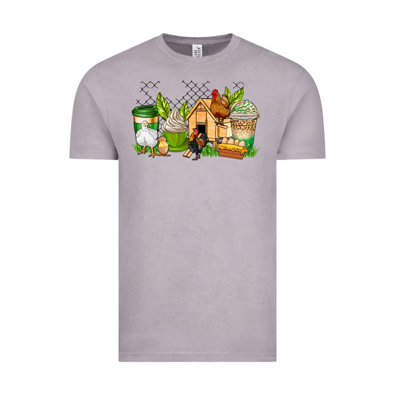 Chicken Coffee Cups Vintage Tee by AdoDesignShop | Teevron