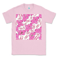 Bubblegum Pink floral school seamless pattern Classic Tee - BundleAndBundleShop