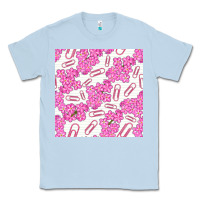 Dusty Blue floral school seamless pattern Classic Tee - BundleAndBundleShop