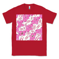 Red floral school seamless pattern Classic Tee - BundleAndBundleShop