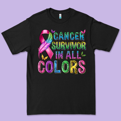 Cancer Survivor In All Colors Premium Tee Designed By Texasbilliewilder