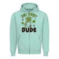 Seafoam one lucky dude Zipper Hoodie - MaliasSmallBusiness