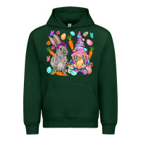 Forest Green Easter gnome and rabbit Easter Day Urban Hoodie - HowdyJamesFarm