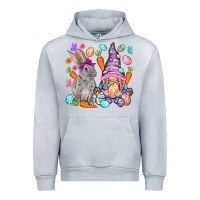Heather Grey Easter gnome and rabbit Easter Day Urban Hoodie - HowdyJamesFarm