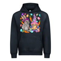 Navy Easter gnome and rabbit Easter Day Urban Hoodie - HowdyJamesFarm