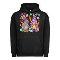 Pigment Black Easter gnome and rabbit Easter Day Urban Hoodie - HowdyJamesFarm