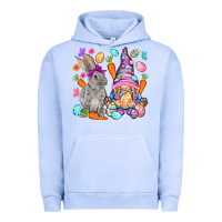 Pigment Grape Ice Easter gnome and rabbit Easter Day Urban Hoodie - HowdyJamesFarm