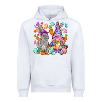 White Easter gnome and rabbit Easter Day Urban Hoodie - HowdyJamesFarm