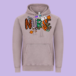Nurse Halloween Vintage Hoodie Designed By Cowhidedigitalart