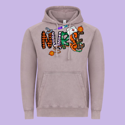 Nurse Halloween Vintage Hoodie Designed By Cowhidedigitalart
