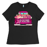 Black truck in october we wear pink Ladies Tee - AdoDesignShop